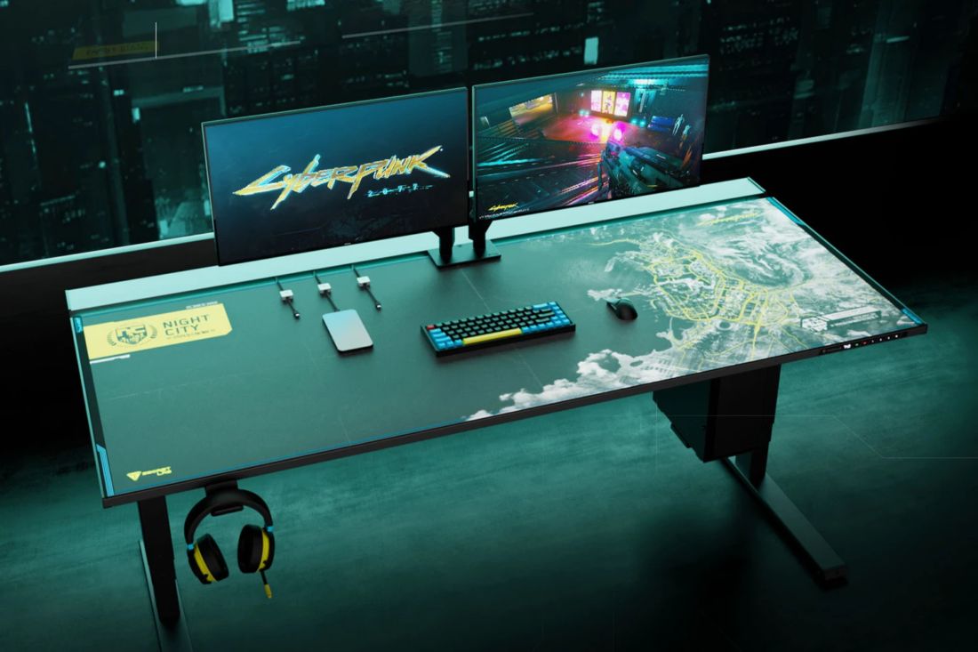 
        Представлены геймерские столы в стиле Cyberpunk 2077 с «вешалкой» для системного блока
      